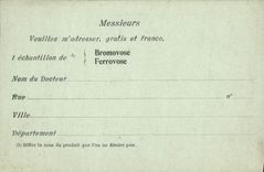 CPA Publicite Laboratoires du Bromovose Rue Amelot Paris 11eme