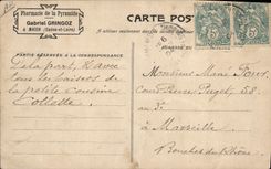 Postal Publicidad Remedios RP Jumes del Grande Agustino Curso Gambetta Lyon Diablo Coryza