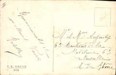 Postal Fantasia Ilustrador Niño Perro Cerdo Cerdo