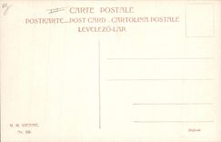 Postal Fantasia Ilustrador Caleche Caballos