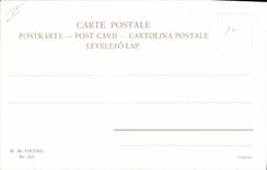 Postal Fantasia Ilustrador Caleche Caballos Perro