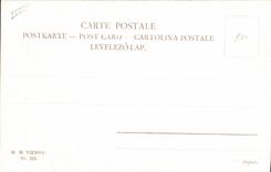 Postal Fantasia Ilustrador Perros Caza Caballo