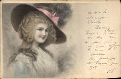 CPA Fantaisie Illustrateur Femme