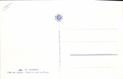 Vintage Postcard Headlight Biarritz Effect of waves In the content the headlight