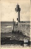 Vintage Postcard Phare has low tide Holy Valery in CAux