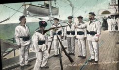 CPA Militaria La vie du Marin Exercice de pointage 