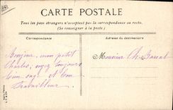 Vintage Postcard Militaria life of the Sailor Toulon Exercise to the revolver with the Small Row