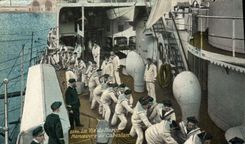 CPA Militaria La vie du Marin Manoeuvre du Cabestan 