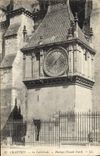 Postal Reloj la catedral Chartres