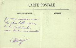 Postal Reloj Chartres la catedral el ángel del reloj de sol