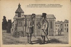 Postal Reloj Leyendas de Santo Saulge Reloj de sol