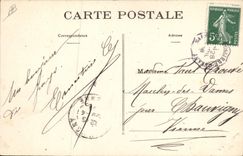 Vintage Postcard Folklore Lo Pito Limouzin Donkey Mule Woman SIGNAL