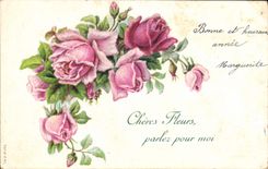 CPA Fantaisie Fleurs 