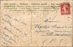 CPA Fantaisie Fleurs Hirondelle