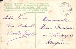 CPA Fantaisie Fleurs Houx Noel