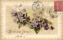 CPA Fantaisie Fleurs Colombes