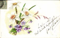 CPA Fantaisie Fleurs 