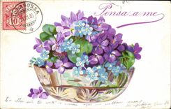 CPA Fantaisie Fleurs 