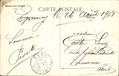 Postal Folclore Vid Vino Vendimias Champaña Epernay Puesta sobre punta