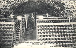 Vintage Postcard Folklore Vine Wine Grape harvest Champagne Montebello Mareuil on Ay Moving