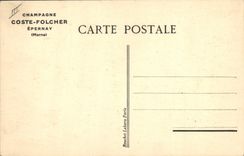 Postal Folclore Vid Vino Vendimias Champaña Coste Folcher Epernay Vinos sobre pupitres