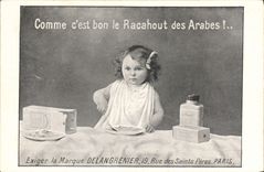 CPA Publicite Comme c'est bon le Racahout des Arabes Delangrenier Rue des Saints Peres Paris 