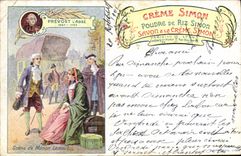 CPA Publicite Creme Simon Poudre de riz Prevost L'Abbe Manon Lescaut