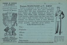 Postal Publicidad el Mundial Picardo Catre Tweed Calle Primo Corblin Calle de Caudebec