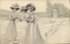 Postal Fantasia Mujeres Ilustrador