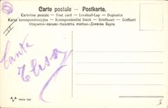 Postal Fantasia Conejo Hierro tiene caballo Ilustrador