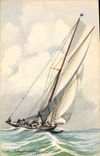 CPA Illustrateur Haffner Bateau Yacht 