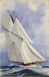CPA Illustrateur Haffner Bateau Goelette latine 