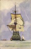 CPA Illustrateur Haffner Bateau L'arrivee au mouillage 