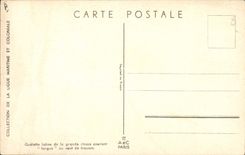 Vintage Postcard Illustrator Haffner Boat Latin Schooner of the loose big class running