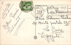 Vintage Postcard Headlight Cape Gironde Tag