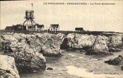 Vintage Postcard Headlight Pouliguen Penchateau the Rochereau Tower