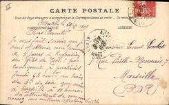 Vintage Postcard Antibes Headlight