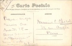 Vintage Postcard Headlight one day of Dieppe storm