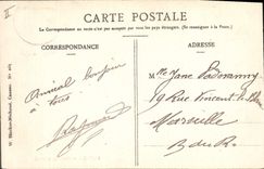 Vintage Postcard Headlight Cannes Blow of Mistral