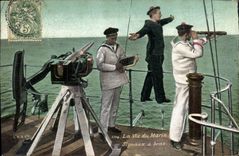 Vintage Postcard Militaria the life of the Sailor Signals has edge