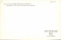 Modern Postcard Militaria Release of Paris machine-gunned crowd Ministry for the Navy