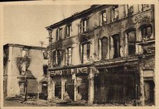 Modern Postcard Holy Militaria Die the Vosges Arson of the city by the Germans Street Thiers