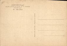 Modern Postcard Holy Militaria Die the Vosges Arson of the city by the Germans Street Thiers