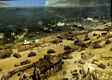 Modern Postcard Militaria Unloading in Normandy Unloading of troops allied on the Dimension Norman