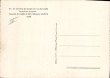 CPM Militaria Le General de Gaulle devant la tombe du soldat inconnu