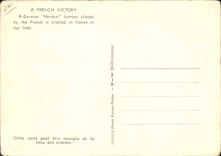 Modern Postcard Militaria a bomber Heinkel taken drives out some by the French is cut down and erase in flames in our linens