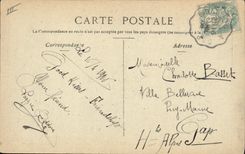 Vintage Postcard Clock Woman