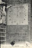CPA Horloge Roscoff Cadran solaire et l'eglise Notre Dame de Croaz Batz 