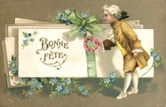 CPA Fantaisie Fleurs Enfant