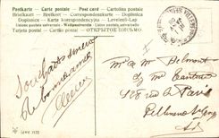 CPA Fantaisie Fleurs Fer a cheval Trefles